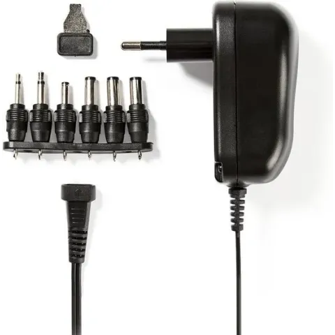 Nedis Universele AC/DC-voedingsadapter - 3/4,5/5/6/7,5/9/12 V - 1 A - 12 W - 6 verwisselbare pluggen
