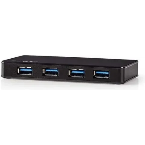 Nedis USB hub met 4 poorten - USB3.0 - externe voeding / zwart - 0,80 meter