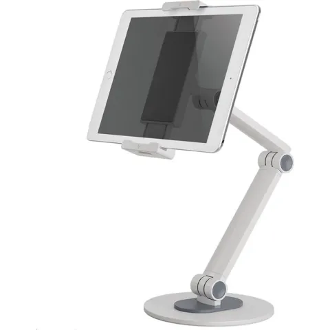 Neomounts Tablethouder bureau - 7 tot 12.9 inch - Flexibele arm - Verstelbaar - Universeel - Wit