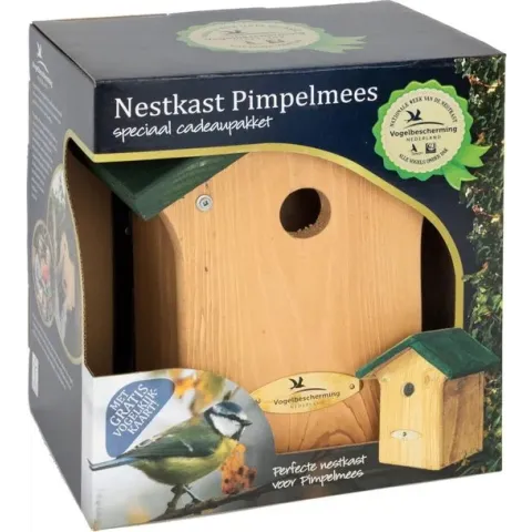 Nestkastje Pimpelmees - Bruin - 12x22x24 cm