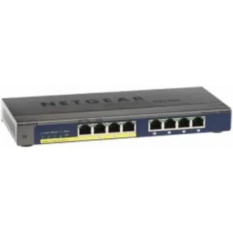 Netgear GS108PP Unmanaged Gigabit Ethernet (10/100/1000) Zwart Power over Ethernet (PoE)