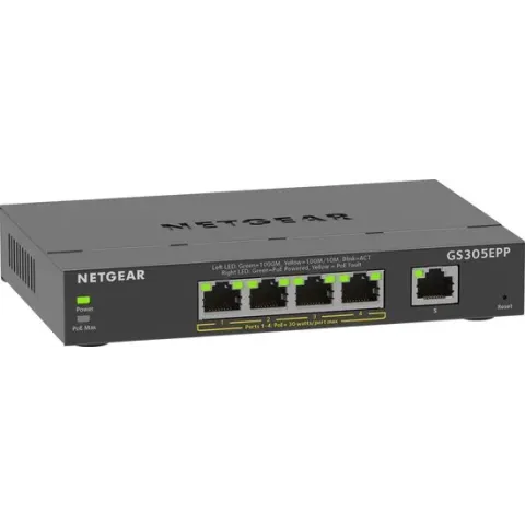 NETGEAR GS305EPP - Netwerkswitch - Smart Managed Plus - 5 poorten