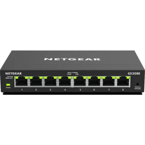 Netgear GS308E 8-PORT Gigabit Ethernet Switch