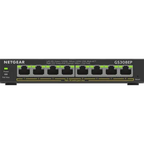 Netgear GS308EP - Netwerkswitch - Gigabit Smart Managed Plus - 8 poorten