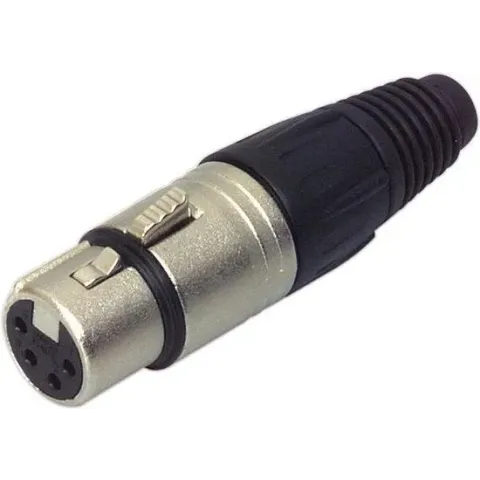 Neutrik X-series NC4FX soldeerbare 4pin XLR connector vrouwelijk