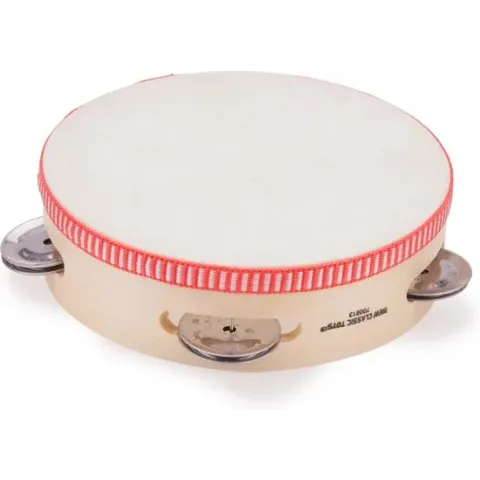 New Classic Toys  Tamboerijn met Slagvel - 4 cimbaaltjes