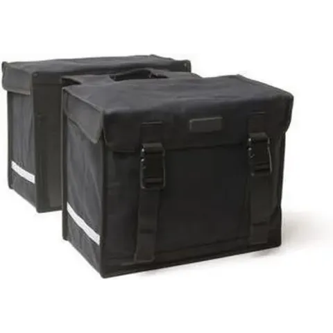 New Looxs Canvas Camping Dubbele Fietstas - 66 liter – Zwart