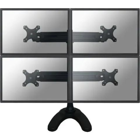 NewStar FPMA-D700DD4 - Draaibare monitorarm - Geschikt voor 4 schermen van 19 t/m 27 inch - Zwart