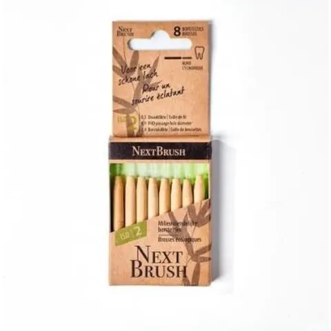 Nextbrush Bamboe interdentale ragers ISO 2 Inhoud:	8 stuks
