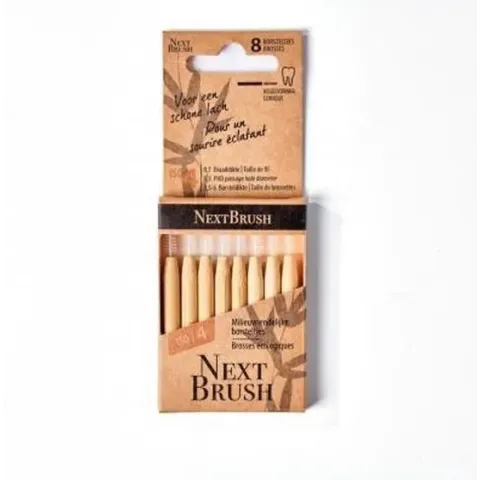 Nextbrush Bamboe interdentale ragers ISO 4 conisch Inhoud:	8 stuks