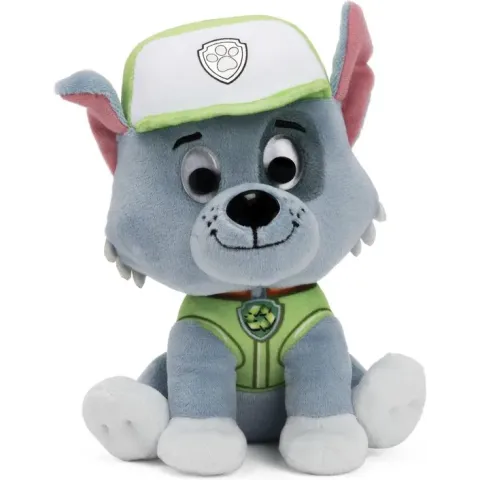 Nickelodeon Knuffel Paw Patrol Rocky 15 Cm Pluche Groen/grijs
