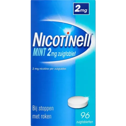 Nicotinell Mint 2 mg zuigtablet - stoppen met roken - 96 stuks