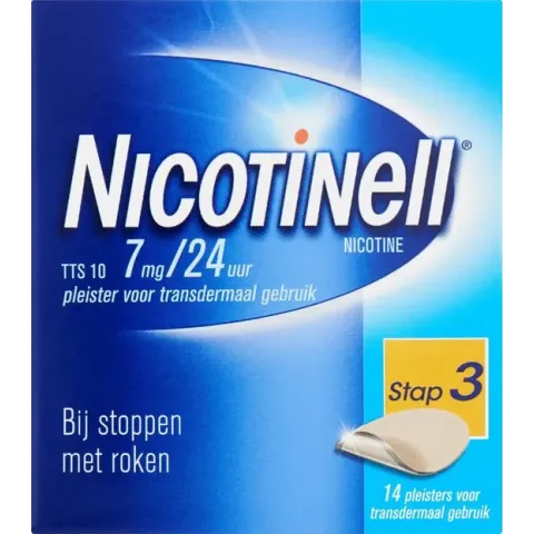 Nicotinell Pleisters TTS 10 - 7 mg - stoppen met roken - 14 stuks