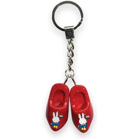 Nijntje Sleutelhanger 2 klomp 4 cm rood