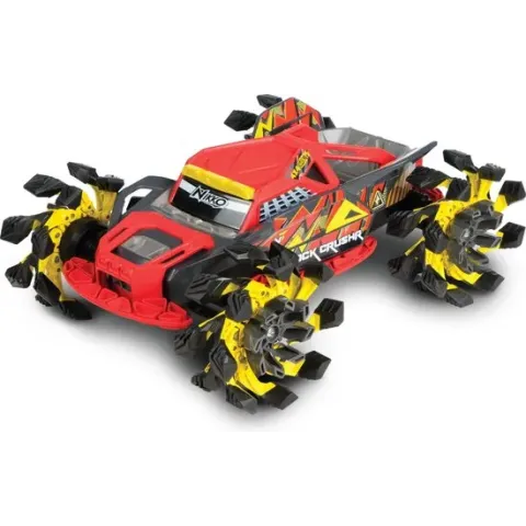 NIKKO RC 10212 Rock CrushR, Bestuurbare Auto RC Auto, Offroad Voertuig tot 14 km/h, Automatisch Uitschuifbare Wielen, Extra Grip, 100 m Bereik, 2,4 GHz, Voor Kinderen vanaf 6 Jaar & Volwassenen, ca. 33 cm, Rood
