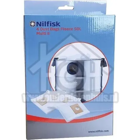 Nilfisk Stofzuigerzak Fleece stofzuigerzakken 50 Liter Multi II Nat/droogzuiger 107417196