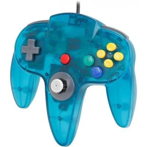 Nintendo 64 Controller Blauw Transparant (Teknogame)
