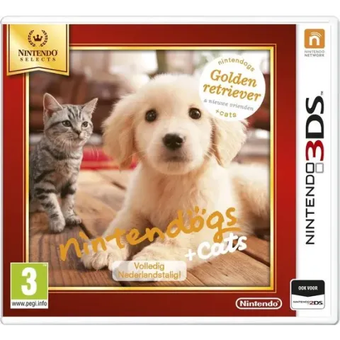 Nintendogs + Cats, Golden Retriever & Nieuwe Vrienden - Nintendo Selects - 2DS + 3DS