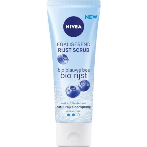 NIVEA Egaliserend Bio Rijst Scrub - Bio Blauwe Bes Normale huid - 75ml