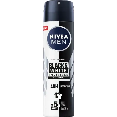Nivea Men Deodorant Spray Invisible for Black & White 150 ml