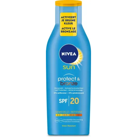 NIVEA SUN Protect & Bronze Zonnemelk SPF 20 - 200 ml