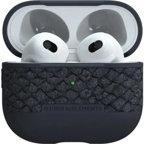 Njord byELEMENTS AirPods 3 Hoesje - Zalm leer - Salmon Leather Vindur - Grijs