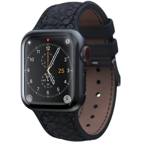 Njord byELEMENTS Apple Watch Series 1-7, SE bandje 40/41 mm - Zalm leer vindur - Watch Strap - Grijs