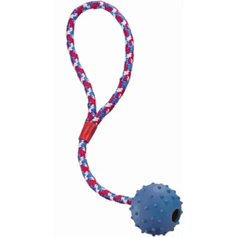 Nobby Bal met Touw - Apporteren - Rubber - 5 cm