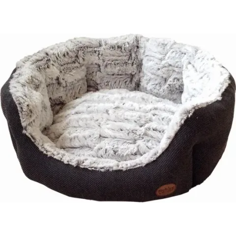 Nobby comfortbed ovaal cacho grijs - 65 x 57 cm