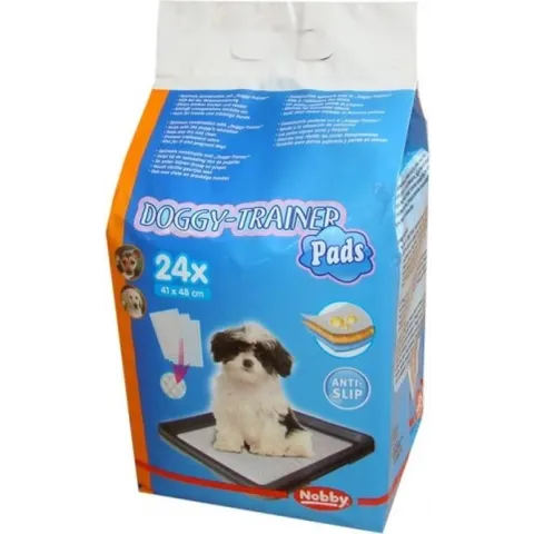 Nobby doggy trainer pads antislip, type 1 wit 48 x 40 cm - 1 ST à 24 ST X 27 GR
