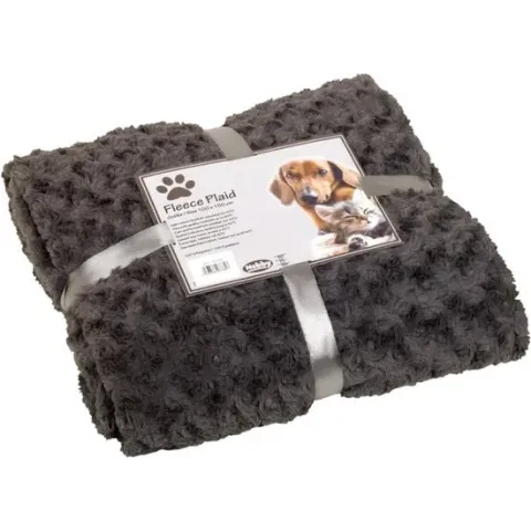 Nobby - Fleece deken - lichtgrijs - 100 X 150 CM