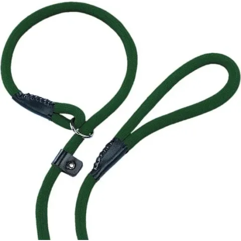 Nobby fun retriever lijn lijn en halsband in 1 groen 1,3 x 170 cm - 1 st