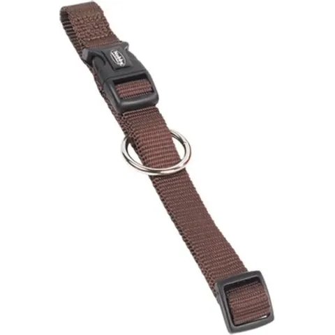 Nobby Halsband Classic - Hond - 20 tot 35 cm lang - 1 cm breed - Bruin