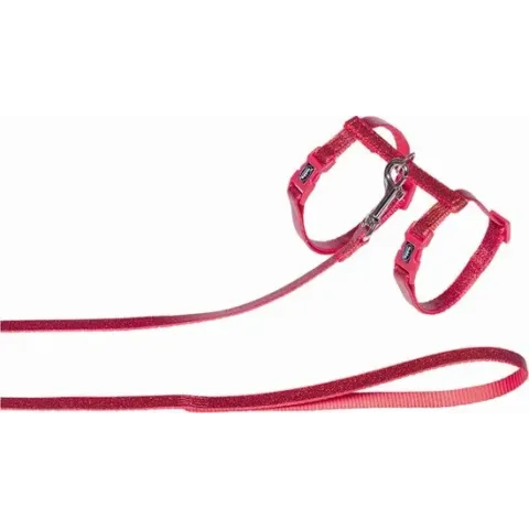 Nobby - Kattentuig met lijn - Glamour - rood - 30 tot 35 CM