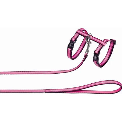 Nobby - Kattentuig met lijn - Reflect - roze - 30 tot 35 CM
