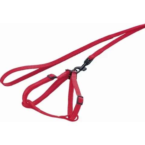 Nobby konijnentuig met lijn verstelbaar rood - 1 ST