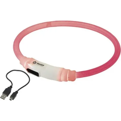 Nobby Lichtgevende Halsband Kat LED - Roze - 35 cm