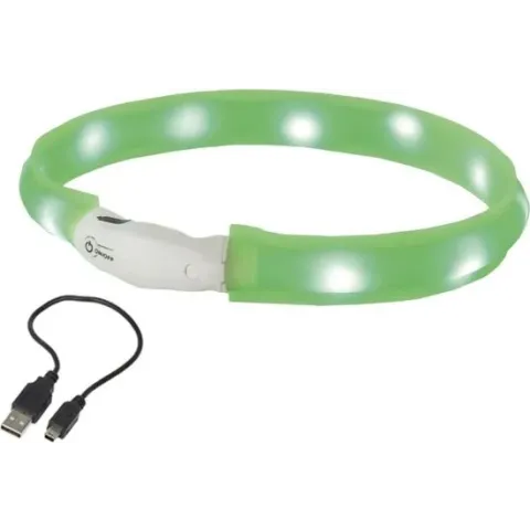 Nobby Lichtgevende Halsband - LED - Groen - L - 70 cm