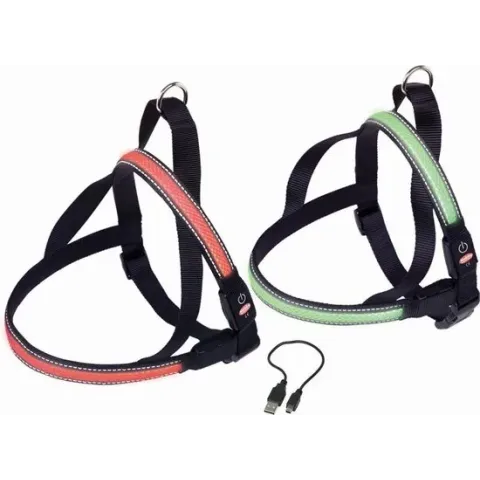 Nobby Lichtgevende Tuig - Hond - Rood - Buikband: 50 tot 65 cm - Borstband: 48 cm