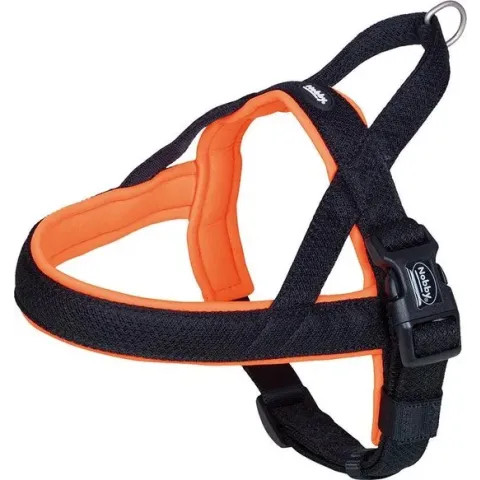 Nobby norwegian tuig mesh preno oranje - S/M - buikband 38-50 cm + borstband 36 cm - breedte 20/25 mm