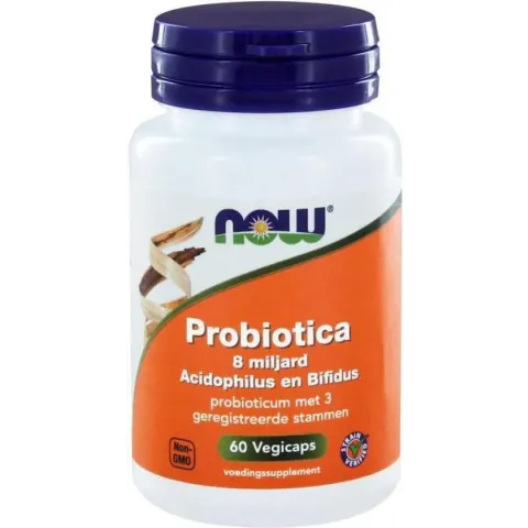 Now 8 Billion Acidophilus and Bifidus - 60 capsules - Voedingssupplement - Probiotica
