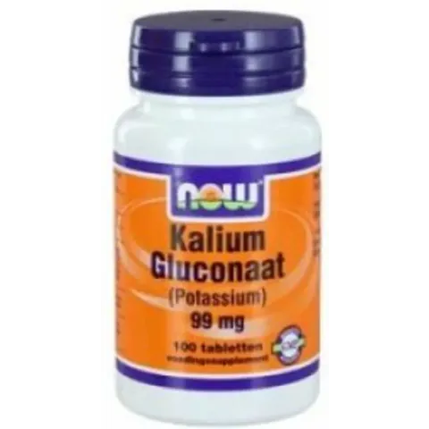 Now Foods - Kalium Gluconaat (Potassium Gluconate) - 99 mg Kalium per Tablet - 100 tabletten