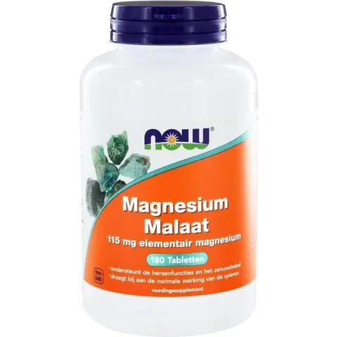 Now Foods - Magnesium Malaat - 180 Tabletten