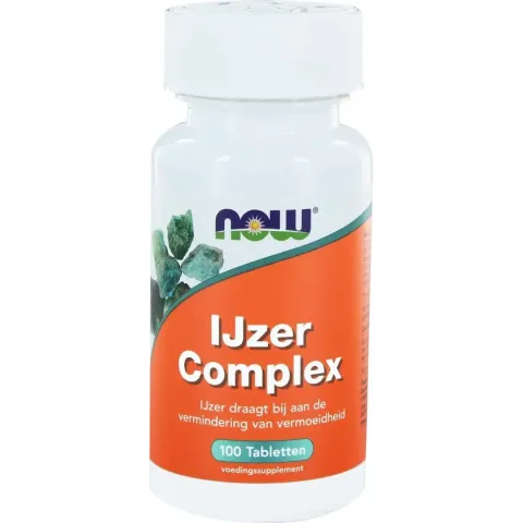 NOW IJzer Complex - 100 Tabletten  - Mineralen