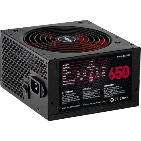NOX NXS650 power supply unit 650 W Zwart, Rood