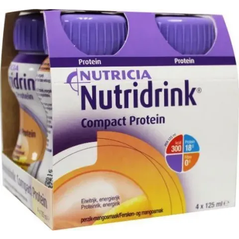 Nutridrink Compact Proteine perzik/mango - 4 x 125 ml