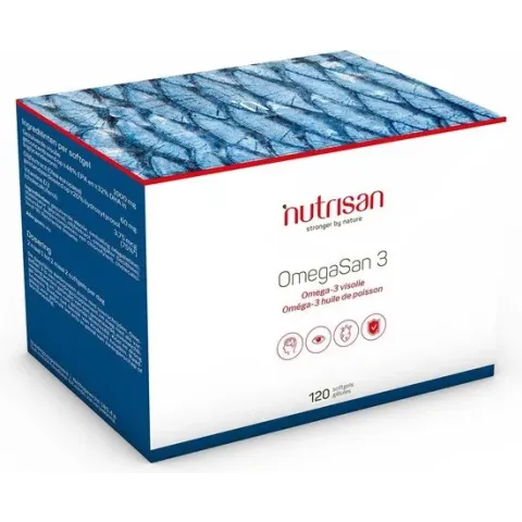 Nutrisan OmegaSan 3 Capsules Omega-3 Visolie 120Capsules