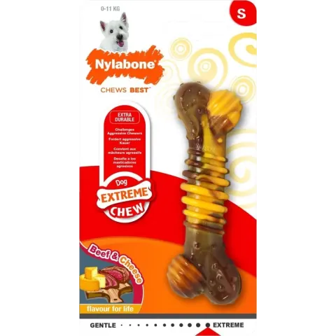 Nylabone Extreme kauwbot textuur met rund- en kaassmaak