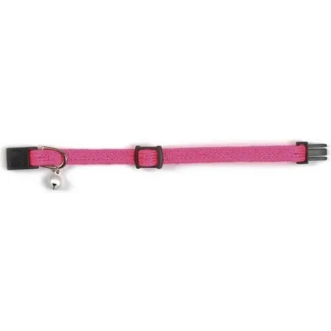 Nylon kittenhalsbandje - Verstelbaar - Fel roze