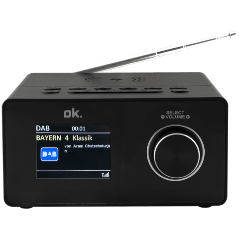 OK. OCR 530-B DAB+ QI Zwart